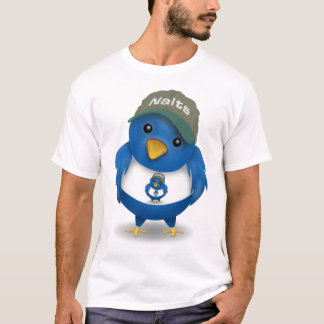 T-shirt Fractale d'oiseau de gazouillement de Nalts