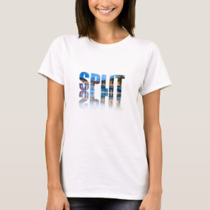 T-shirt Fractionner le texte de la promenade en Croatie T-