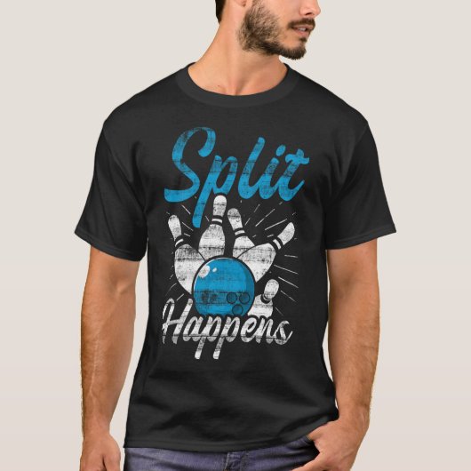 T-shirt Fractionner se produit drôle Bowling (Devant)