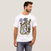 T-shirt Fractoids et frondes de fleur (Devant entier)
