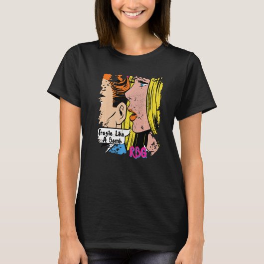 T-shirt Fragile Comme Bombe Feminist Pop Mon Corps Distort (Devant)