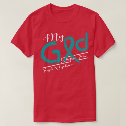 T-shirt Fragile Conscience du syndrome X Mon Dieu est plus (Design devant)