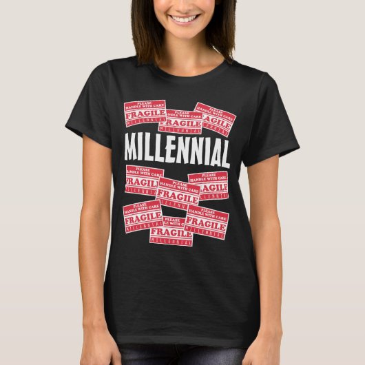 T-shirt Fragile Millénium, Manipuler Avec Soin (Devant)
