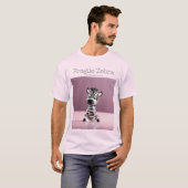 T-shirt Fragile Zebra : Manipuler avec soin (Devant entier)