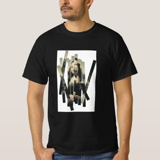 T-shirt Fragmented Portrait Tee – Modern Abstract Aestheti (Devant)