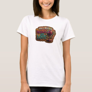 T-shirt Fraîche rose TOUT CE QU'IL ME FAUT C'EST DU VIN ET
