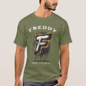 T-shirt Fraîchement sur le mur : Monogramme de graffiti g (Devant)
