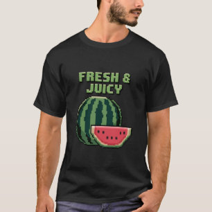T-shirt Fraîcheur et jus de pastèque Pixel Art Design