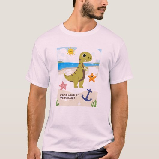 T-shirt Fraîcheur sur la Plage (Devant)