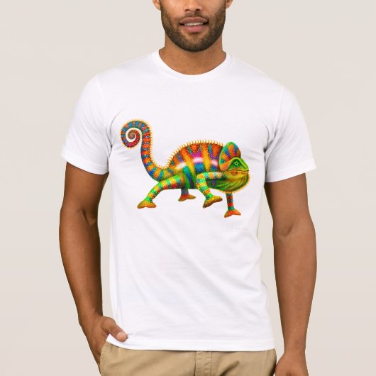 T-shirt frais de caméléon de panthère (Devant)