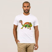 T-shirt frais de caméléon de panthère (Devant entier)