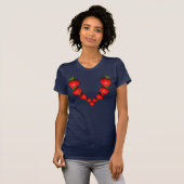 T-shirt frais de collier de fraise (Devant entier)