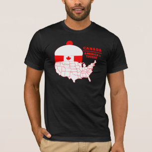 T-shirt frais de Tuque du Canada Amérique