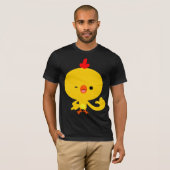 T-shirt frais mignon de poulet de bande dessinée (Devant entier)
