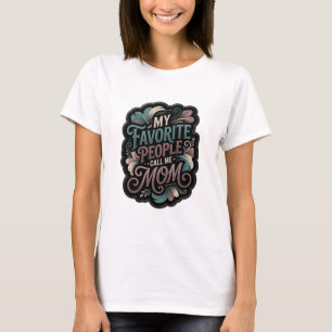 T-shirt Frais Violet MES GENS PRÉFÉRÉS M'APPELLENT MAMAN