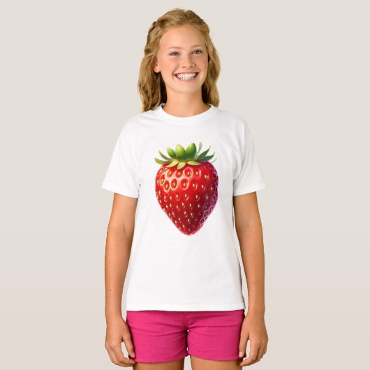 T-shirt Fraise cassée (Devant entier)