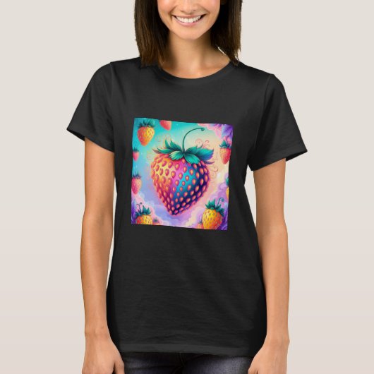 T-shirt Fraise colorée (Devant)