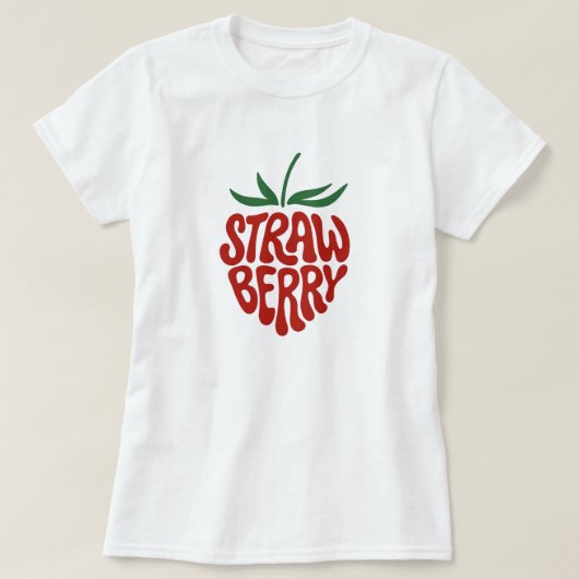 T-shirt Fraise - Conception Graphique De Fruit Rétro Esthé (Design devant)