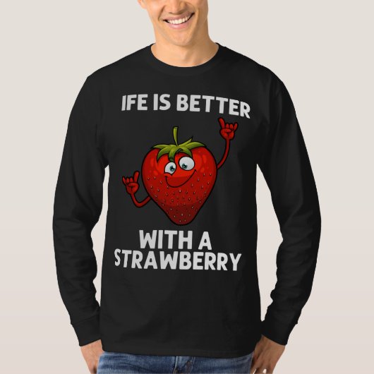 T-shirt Fraise cool Pour Hommes Fruits Fruit Fraises B (Devant)