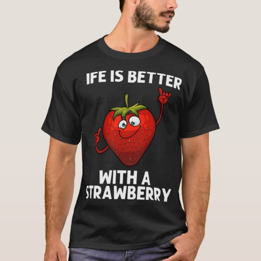 T-shirt Fraise cool Pour Hommes Fruits Fruit Fraises B (Devant)