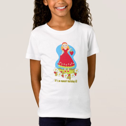 T-Shirt Fraise fille d'anniversaire (Devant)