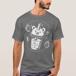 T-shirt Fraise Koala Ours Boba Tea Bua Tea Anime Ka