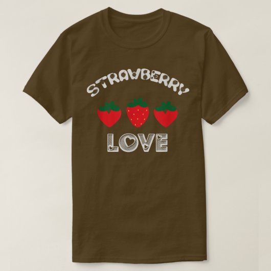 T-shirt Fraise Love Vegan (Design devant)