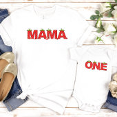 T-shirt Fraise Mama Baby 1er Anniversaire Thème fraise