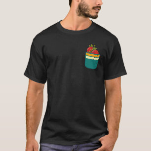 T-shirt Fraises Berry Rouge Poussière de poches de fruits