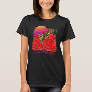 T-shirt Fraises de fruits rouges à baies 80s Fraise à vagu
