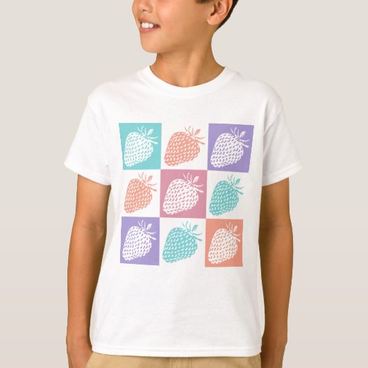 T-shirt Fraises Été Coloré (Devant)