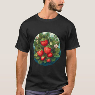 T-shirt Fraises Fraise Motif Fraise Plantes Fr