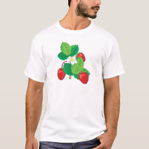 T-shirt fraises juteuses réalistes