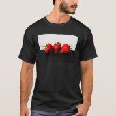 T-shirt Fraises Sur Blanc Sur Noir mccnm (Devant)