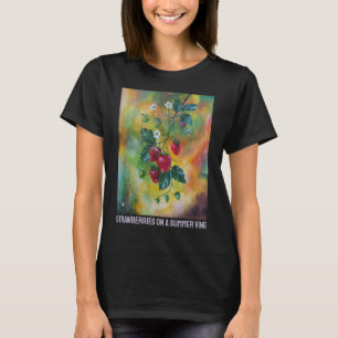 T-shirt Fraises sur une vigne d'été par Alfred Fox