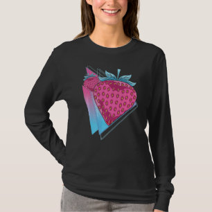T-shirt Fraises Vaporwave Red Berry Summer Fruit Stra