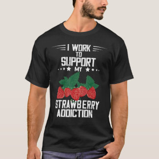 T-shirt Framboises sucrées Fruit d'été Je travaille