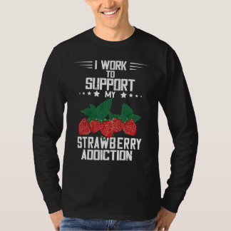 T-shirt Framboises sucrées Fruit d'été Je travaille