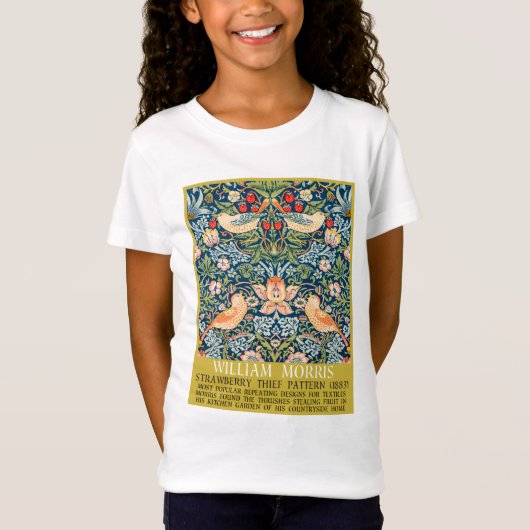 T-Shirt Frameur de fraises - Conception de William Morris (Devant)