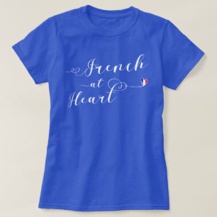 T-shirt Français Au Coeur Tee - shirt, France