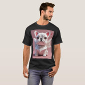 T-shirt Français blanc mignon (Devant entier)