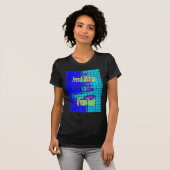 T-shirt Français Bleu Africain Tissé Abstrait violet forme (Devant entier)