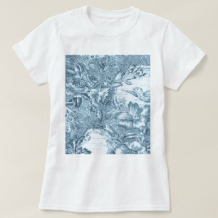 T-shirt Français bleu minable Toile
