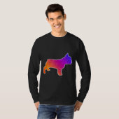 T-shirt Français Bulldog Ar Conception Basse Poly (Devant entier)
