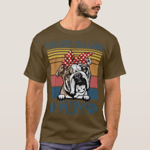 T-shirt Français BullDog Maman Vintage Anglais BullDog Mam
