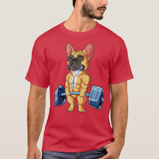 T-shirt Français Bulldog Poids Fawn Deadlift Fitness