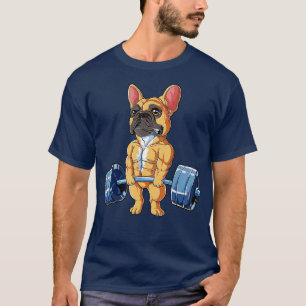 T-shirt Français Bulldog Poids Fawn Deadlift Fitness