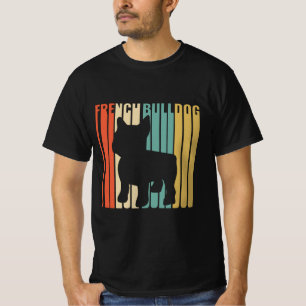 T-shirt Français Bulldog Retro 1970 Chien Silhouette Fren