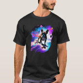 T-shirt Français Bulldog Skateboarding Space Retro (Devant)