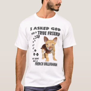 T-shirt Français Bullhuahua Citation Maman Imprimer, Bulld